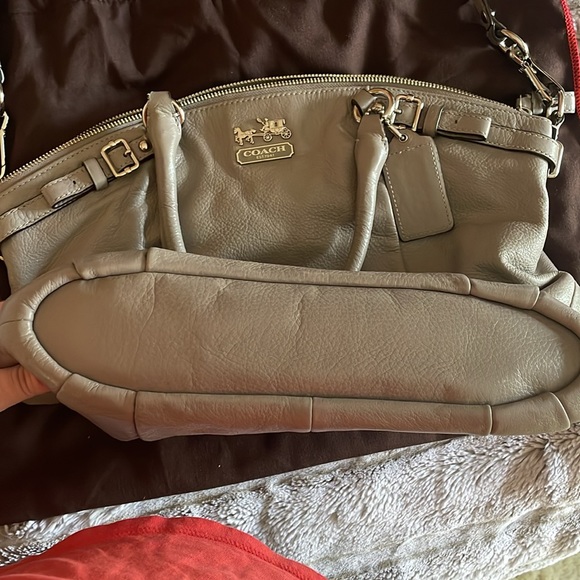 Coach Taupe-Grey Leather Saddle/Shoulder Bag - Picture 9 of 13